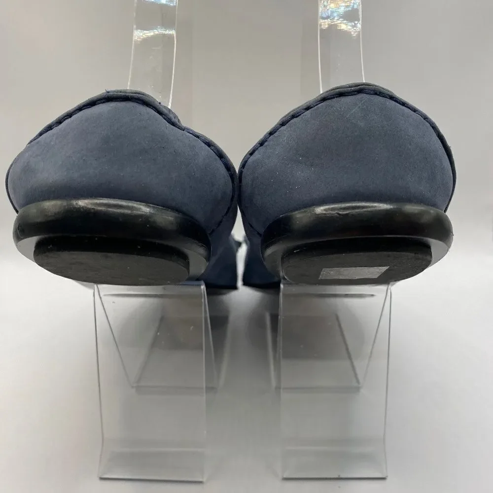 Celine Iconic Blue Suede Loafers With Tassel Size 38